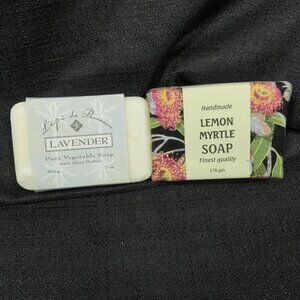 Lepi de Provence Lavender and Lemon Myrtle Soap 2 Bars 7 oz New